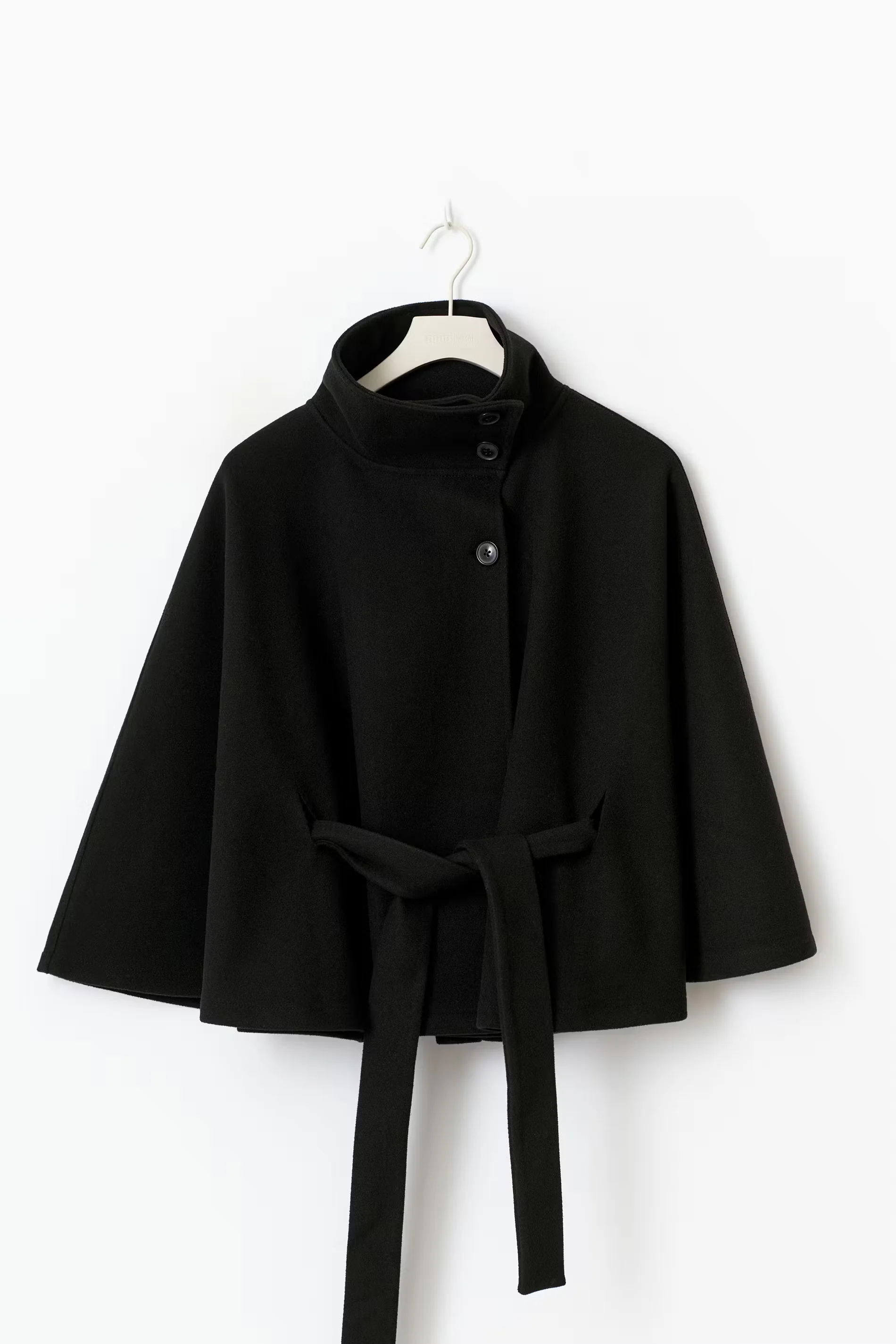 Lara™ | Cape-Mantel mit Taillengürtel & Stehkragen - Image 6