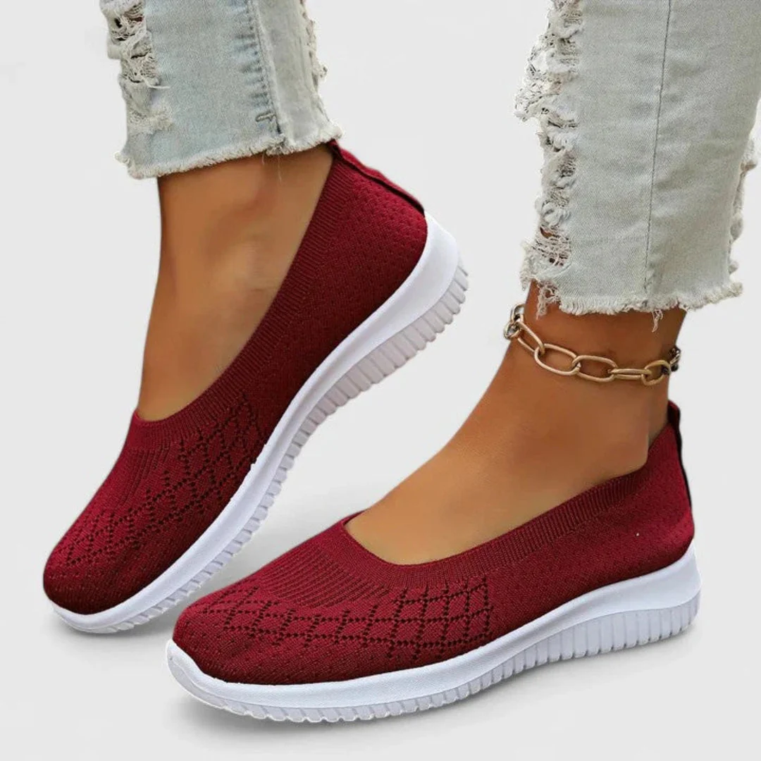 Lara | Damen Leichte Slip-On Strick Ballerinas - Image 6