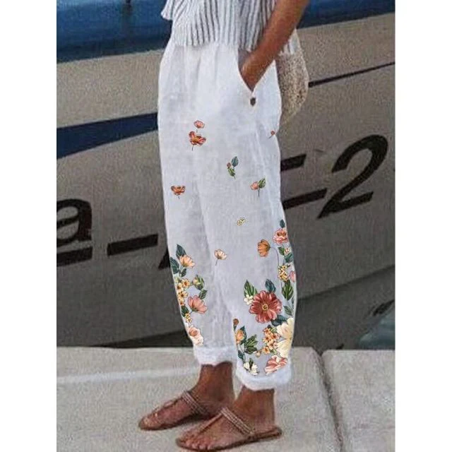 LARA - Hose mit Blumendruck - Image 13