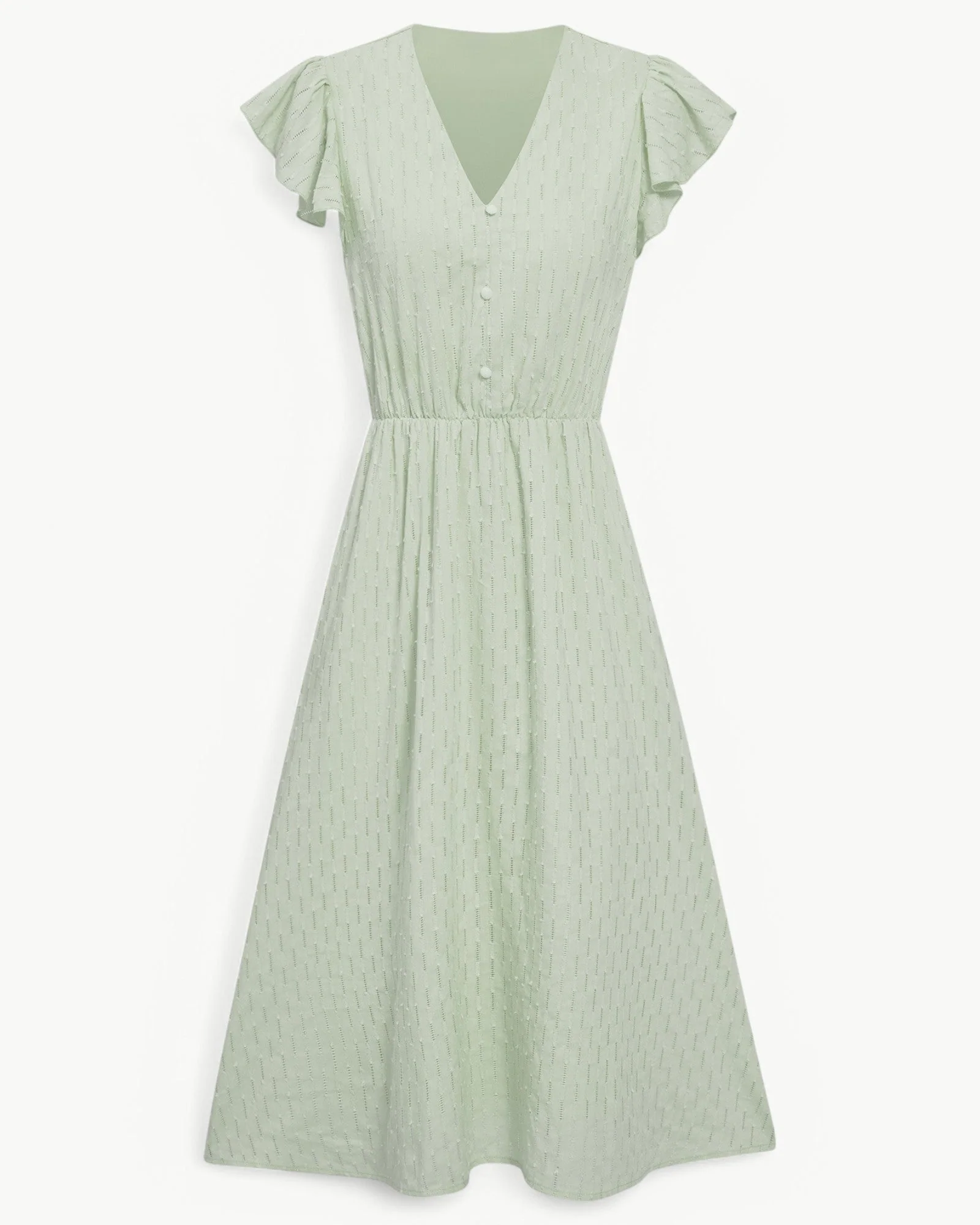 Lara™ | Kleid mit V-Ausschnitt und Rüschenärmeln - Image 6