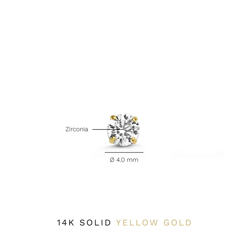 Larmes de Lune Gold Stein Earrings - Image 3