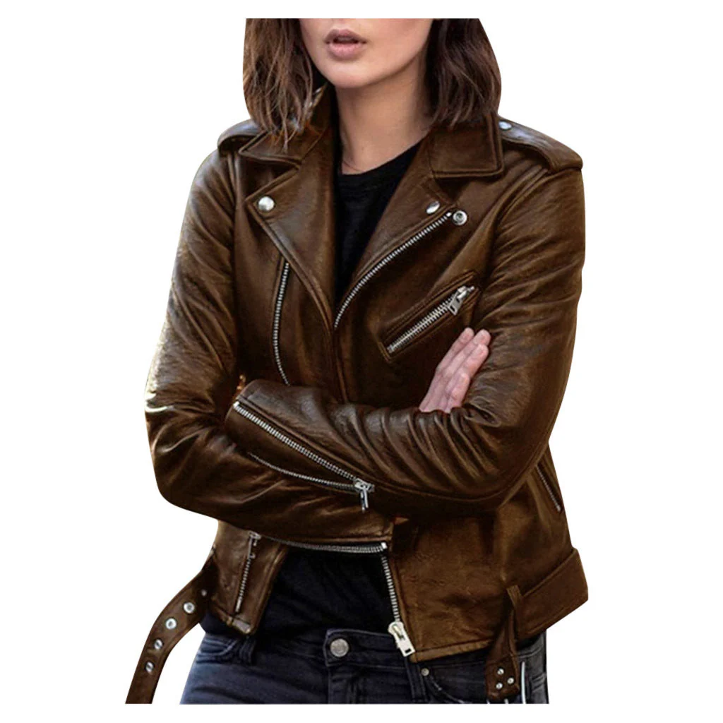 Lässige Bikerjacke für Damen | Mit Reißverschluss - Image 4