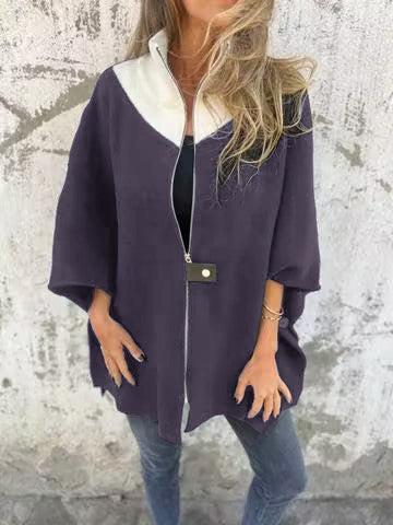 Lässige Jacke mit Stehkragen und Reißverschluss - Image 10