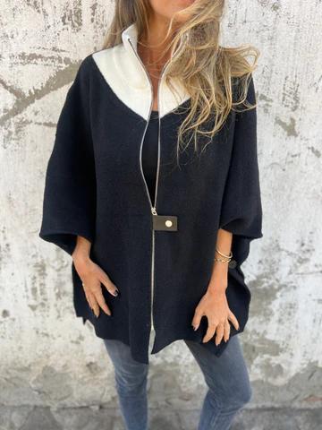 Lässige Jacke mit Stehkragen und Reißverschluss - Image 2
