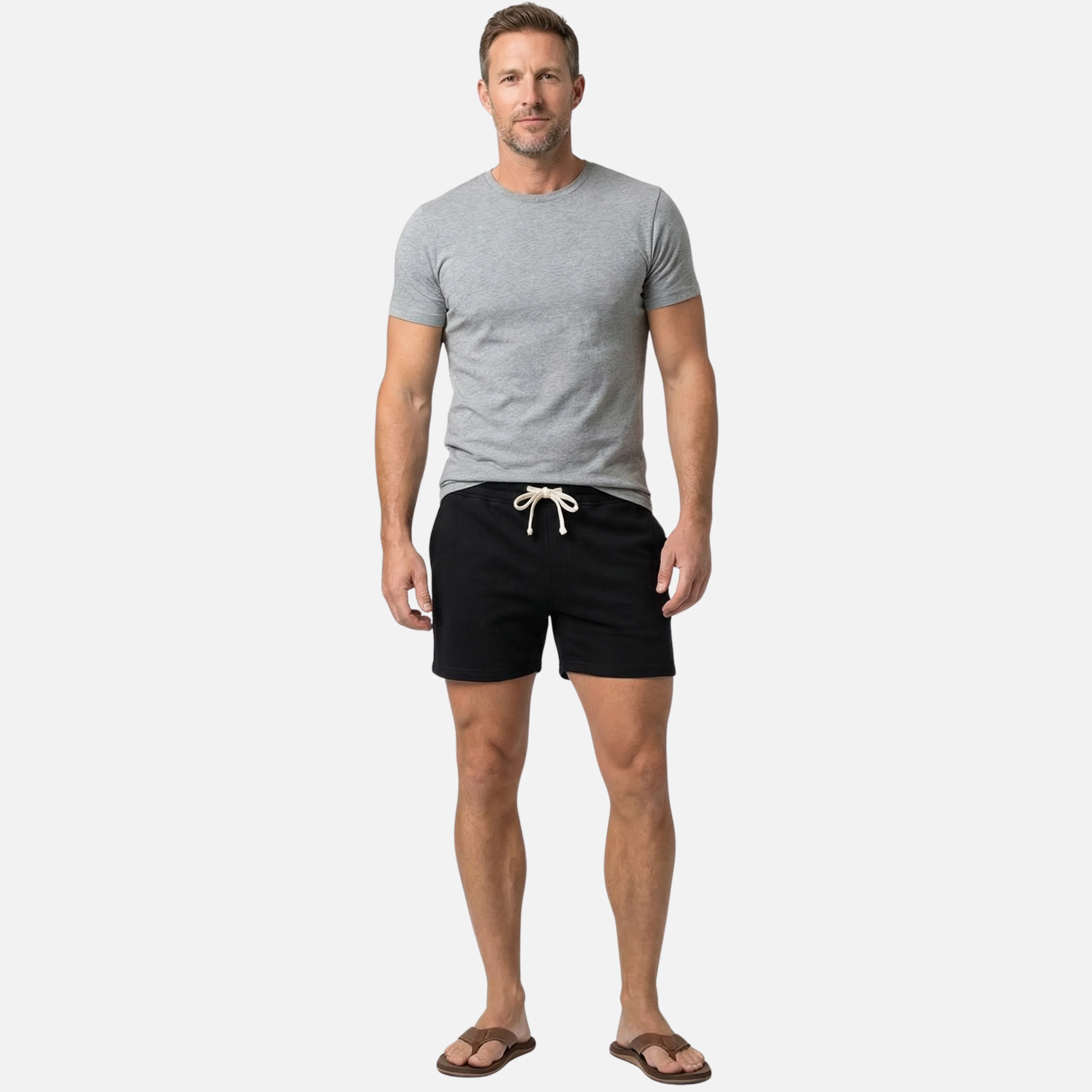 David | Herren Lässige Jogger Shorts Sweat Shorts Taschen – Sweat Shorts Herren