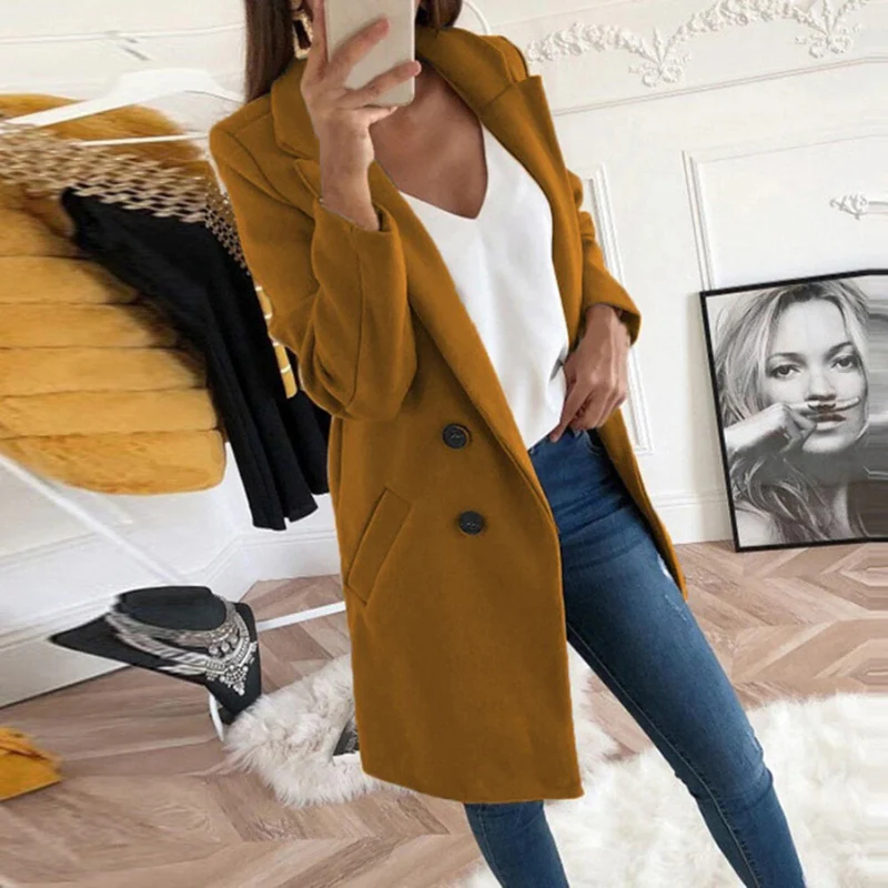 Lässiger Herbstmantel für Damen | Lang - Image 4