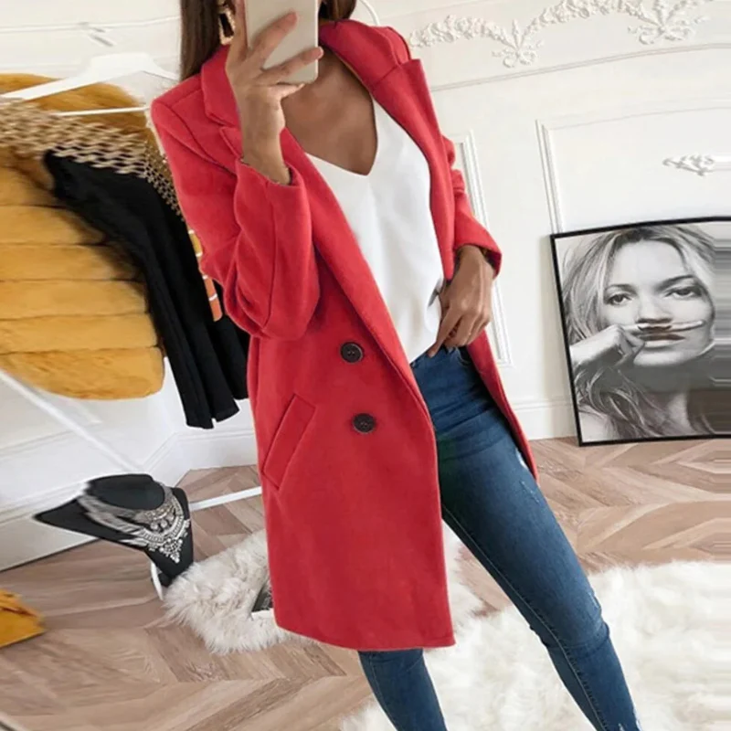 Lässiger Herbstmantel für Damen | Lang - Image 8