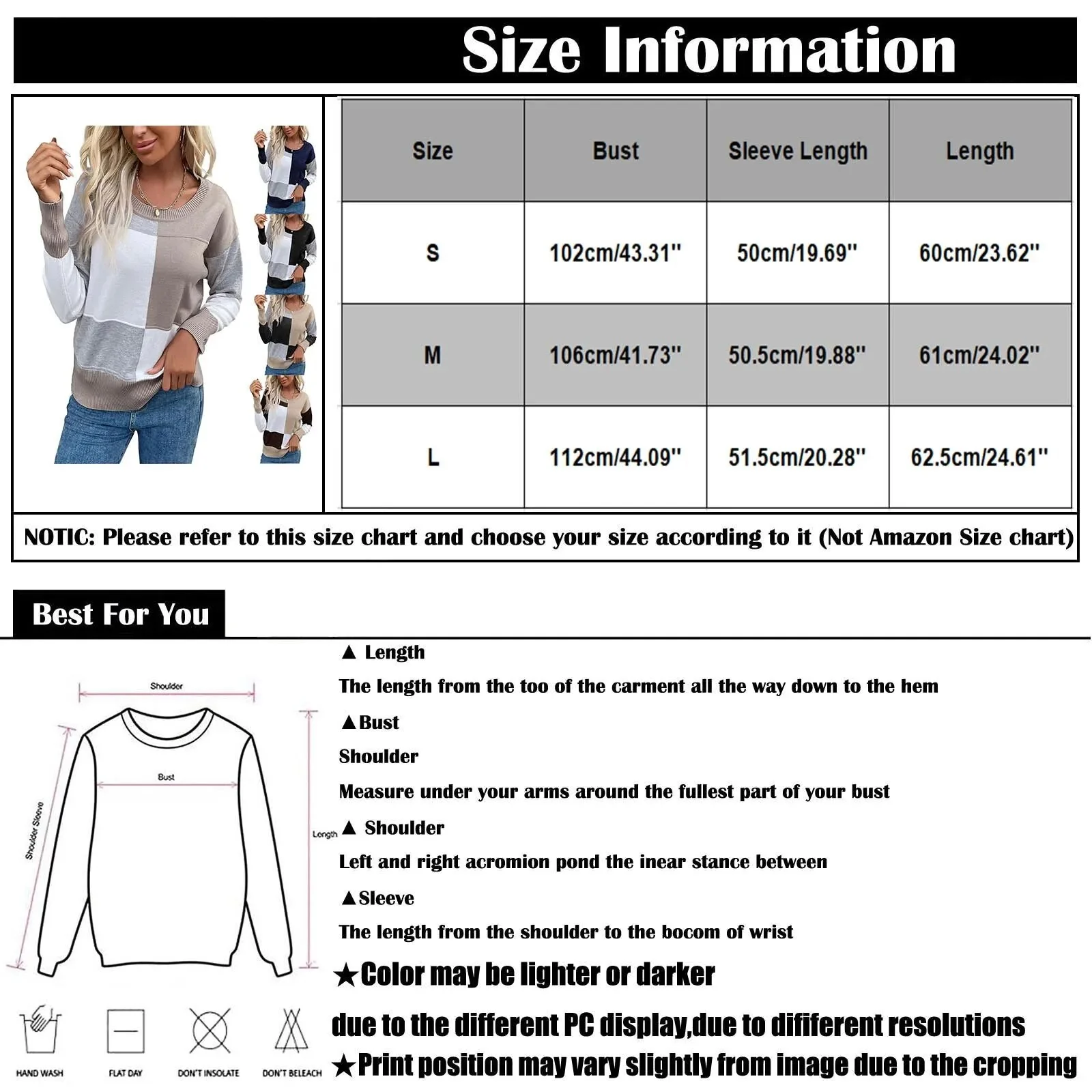 Lässiger karierter Langarmpullover mit Rundhalsausschnitt - Image 6
