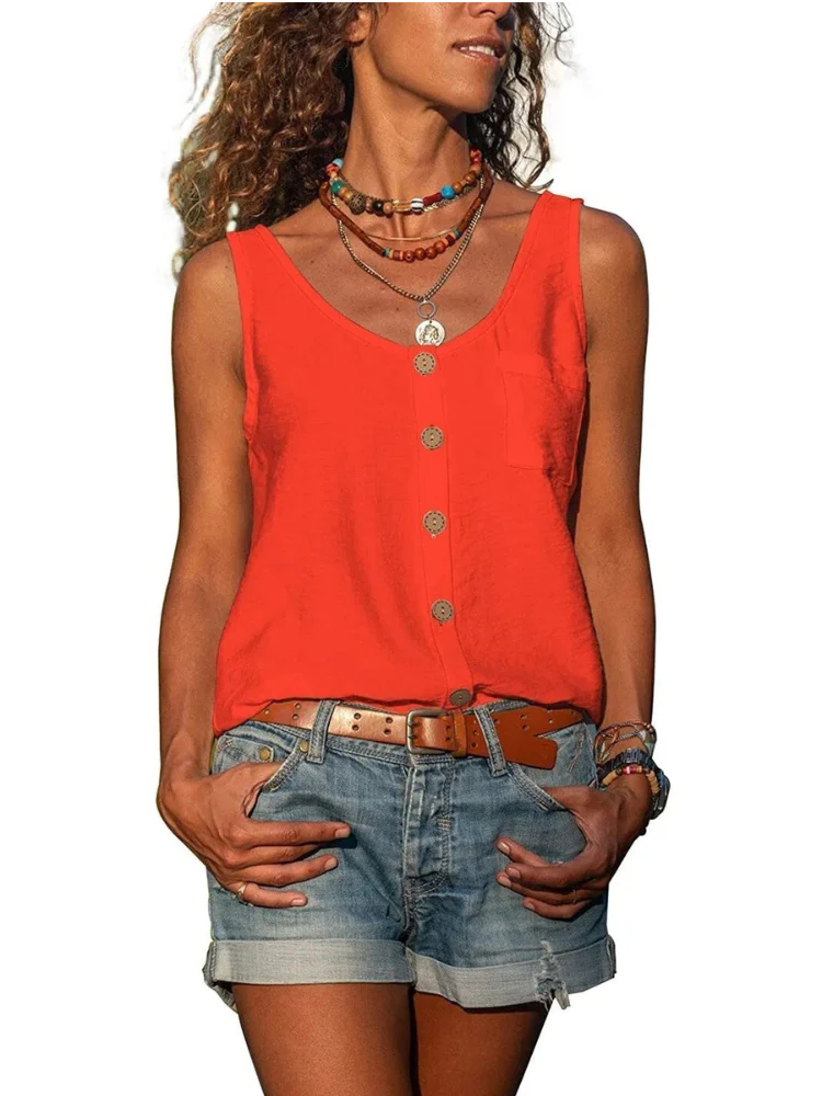 Lässiges ärmelloses Damen-Tanktop | Elegante