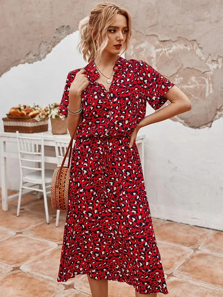 Lässiges bedrucktes Sommerkleid für Damen | Midi - Image 6