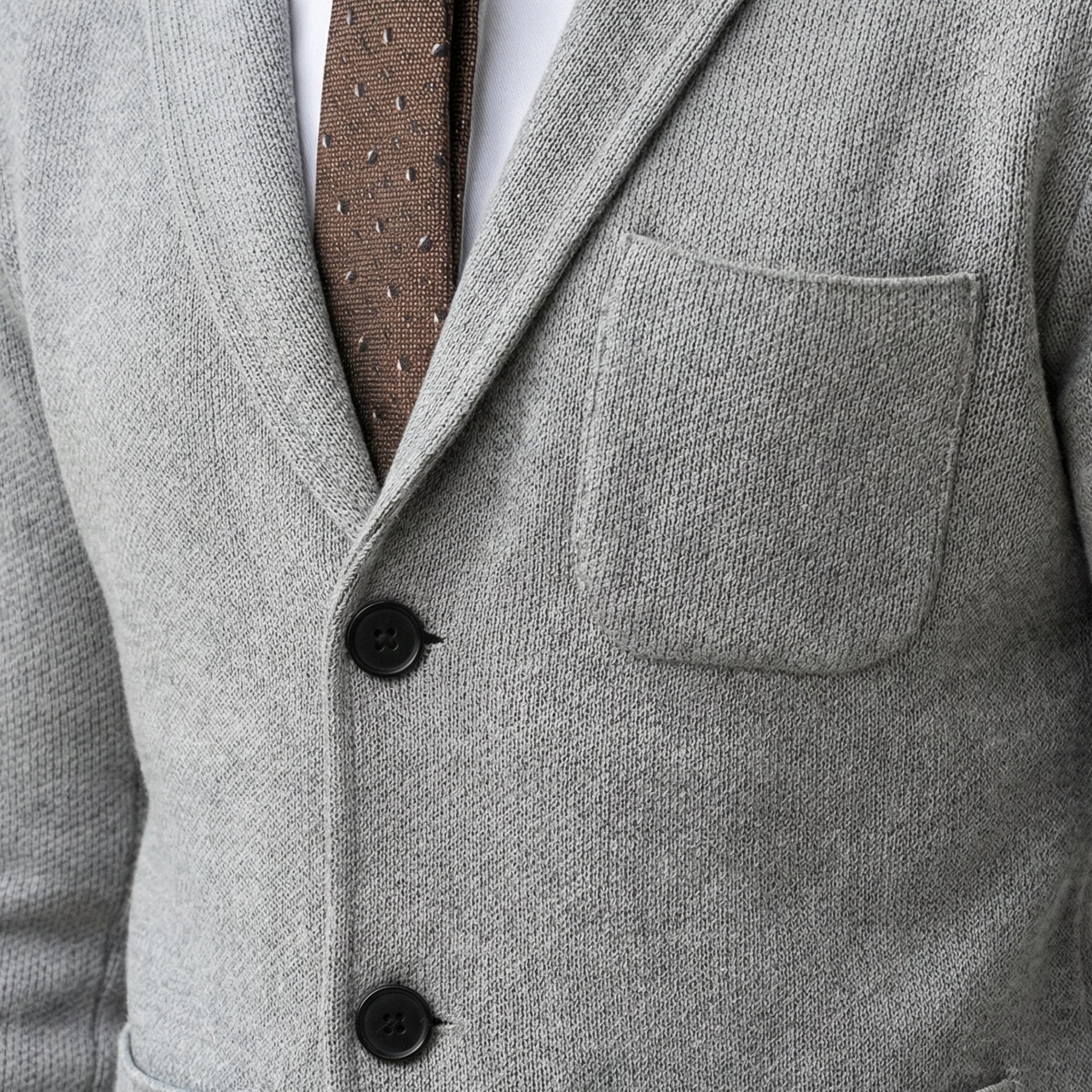 Nils | Herren Lässiges Strick-Sakko Brusttasche – Strick Blazer Herren Casual - Image 5