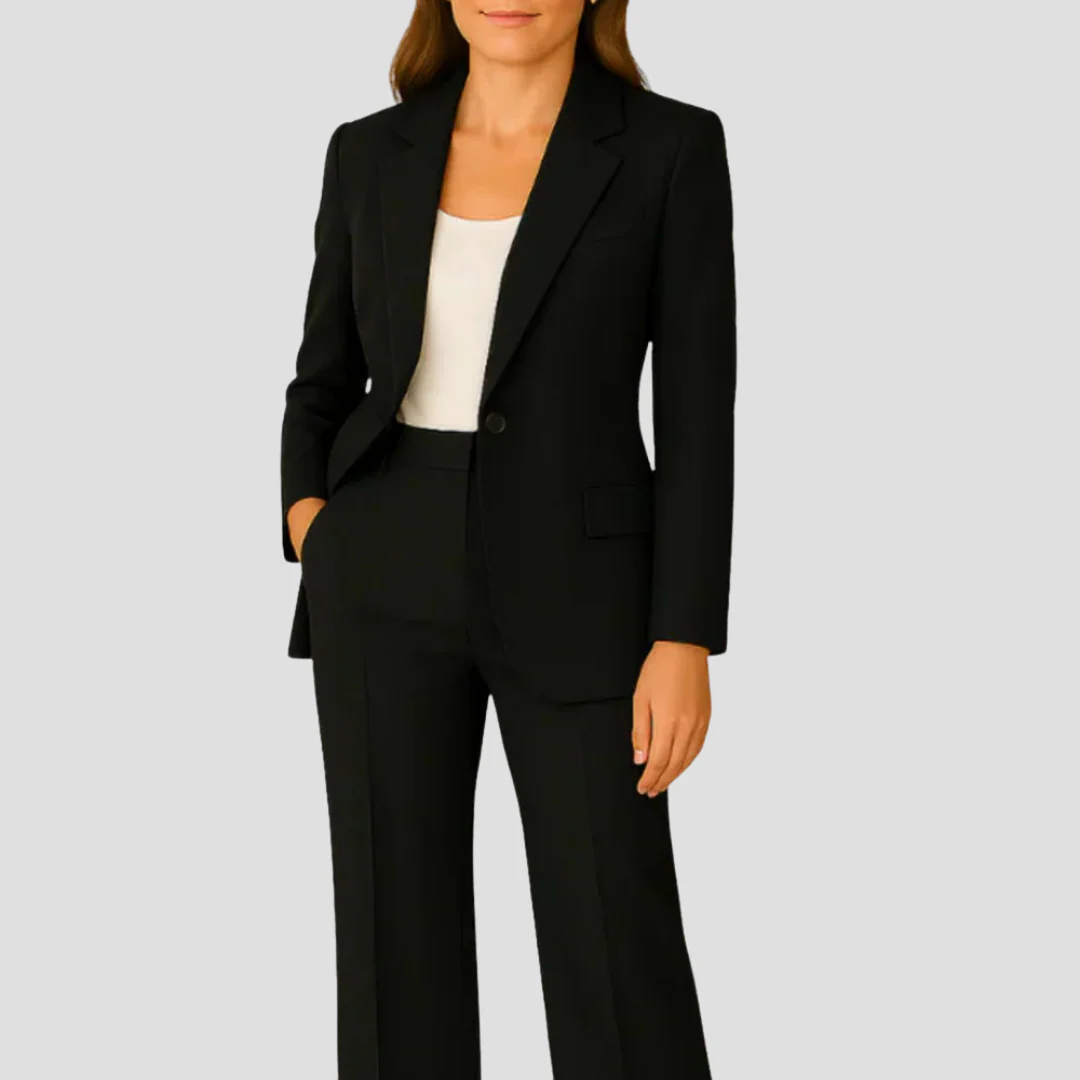 Laura Damen Maßgeschneidertes Anzug-Set Langer Blazer und Hose - Image 6