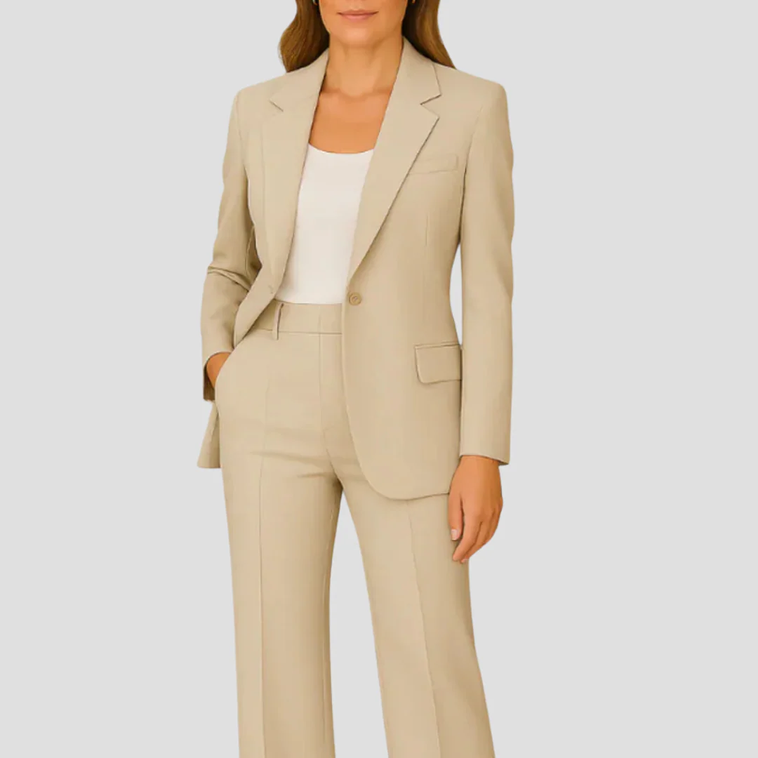 Laura Damen Maßgeschneidertes Anzug-Set Langer Blazer und Hose - Image 7