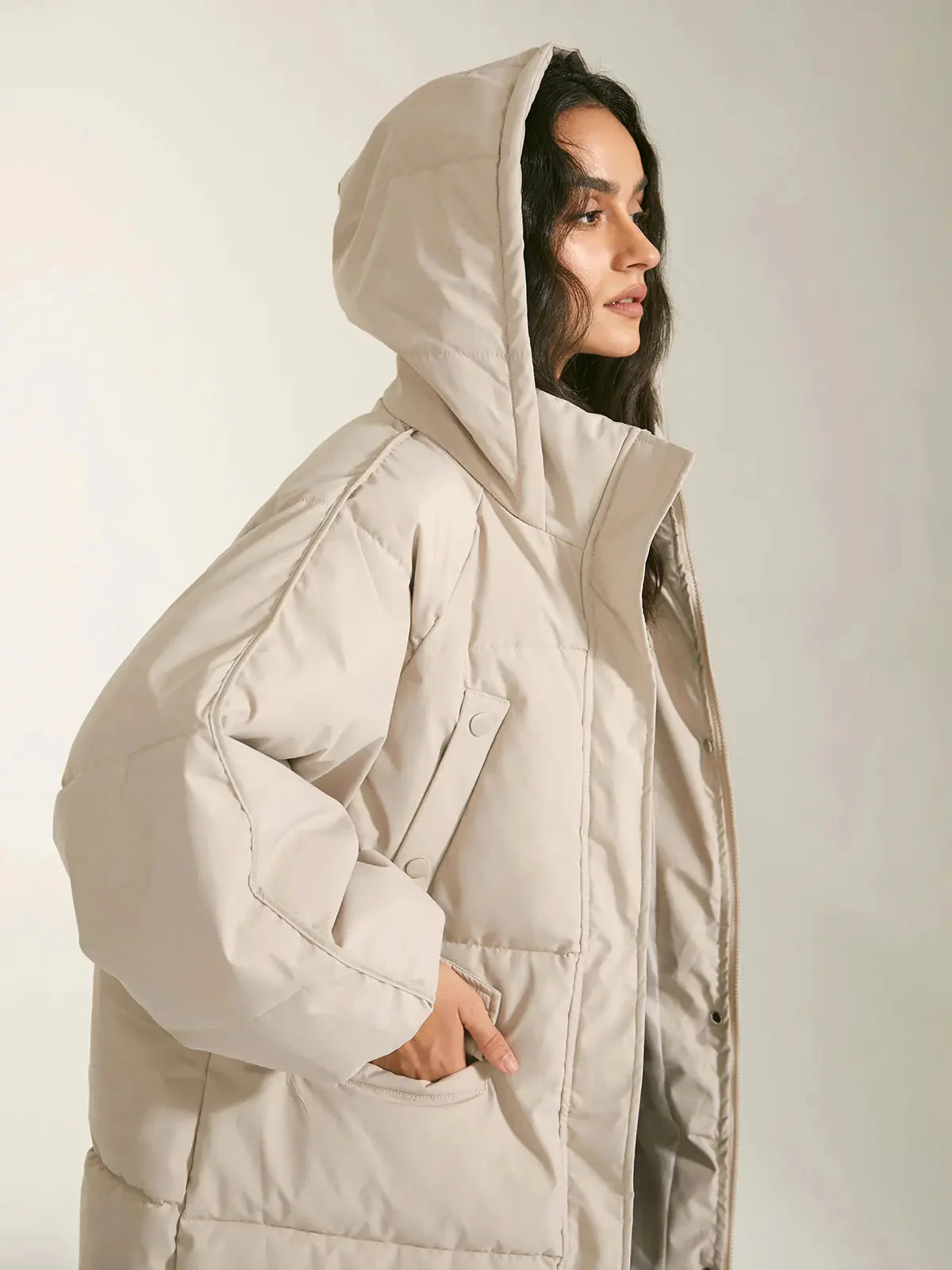 Laura | Elegant Damen Parka Winter mit Kapuze - Image 3