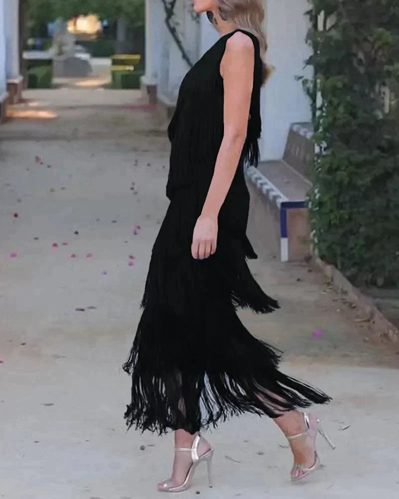 Lauren - Kleid mit Fransen - Image 4