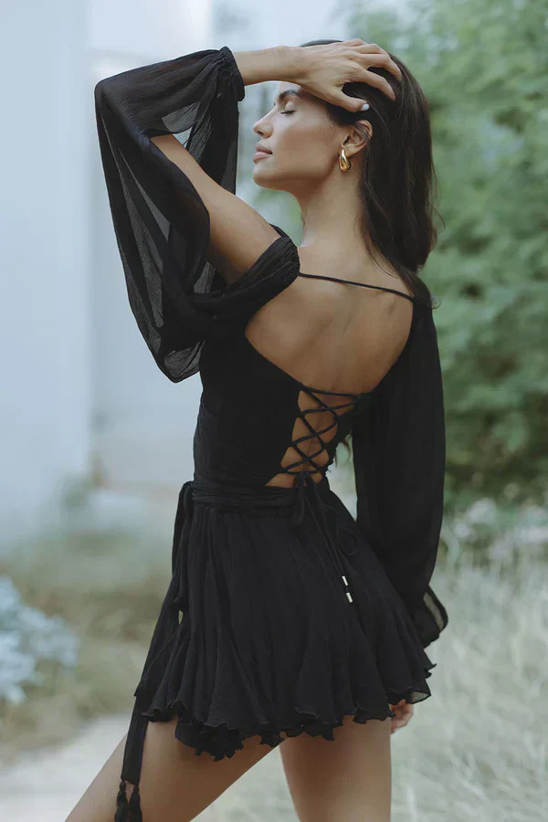 Layla | Verspieltes Mini-Kleid mit Ballonärmeln
