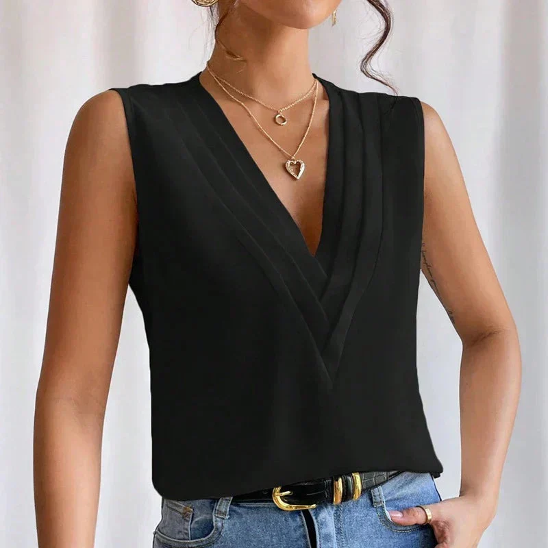 Leah | Elegante Sommer Kurzarm Bluse - Image 3