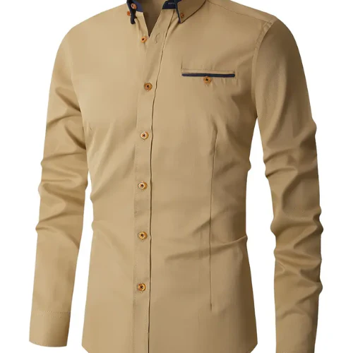 LEAND| Herren Stretch-Hemd mit Langarm – Glatt & Knitterfrei - Image 5