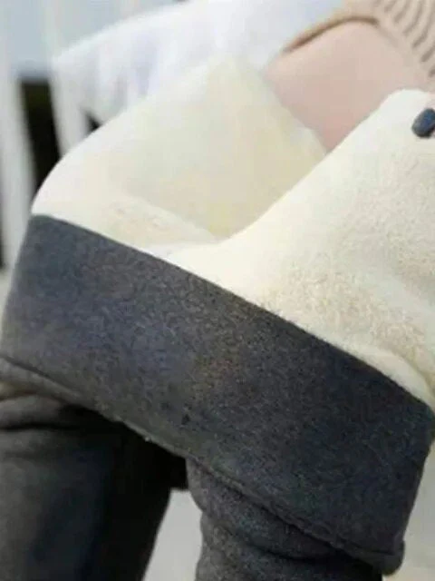 Leggings mit hoher Taille und warmem Plüschfutter - Image 11