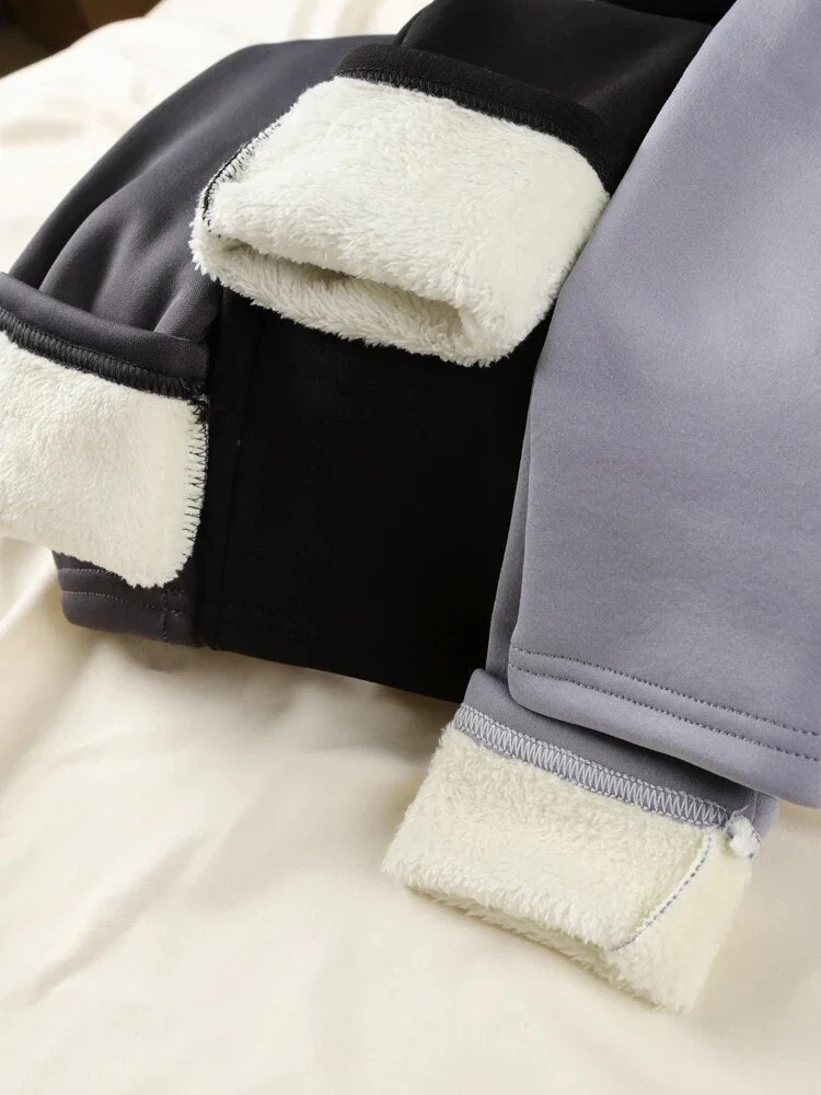 Leggings mit hoher Taille und warmem Plüschfutter - Image 5