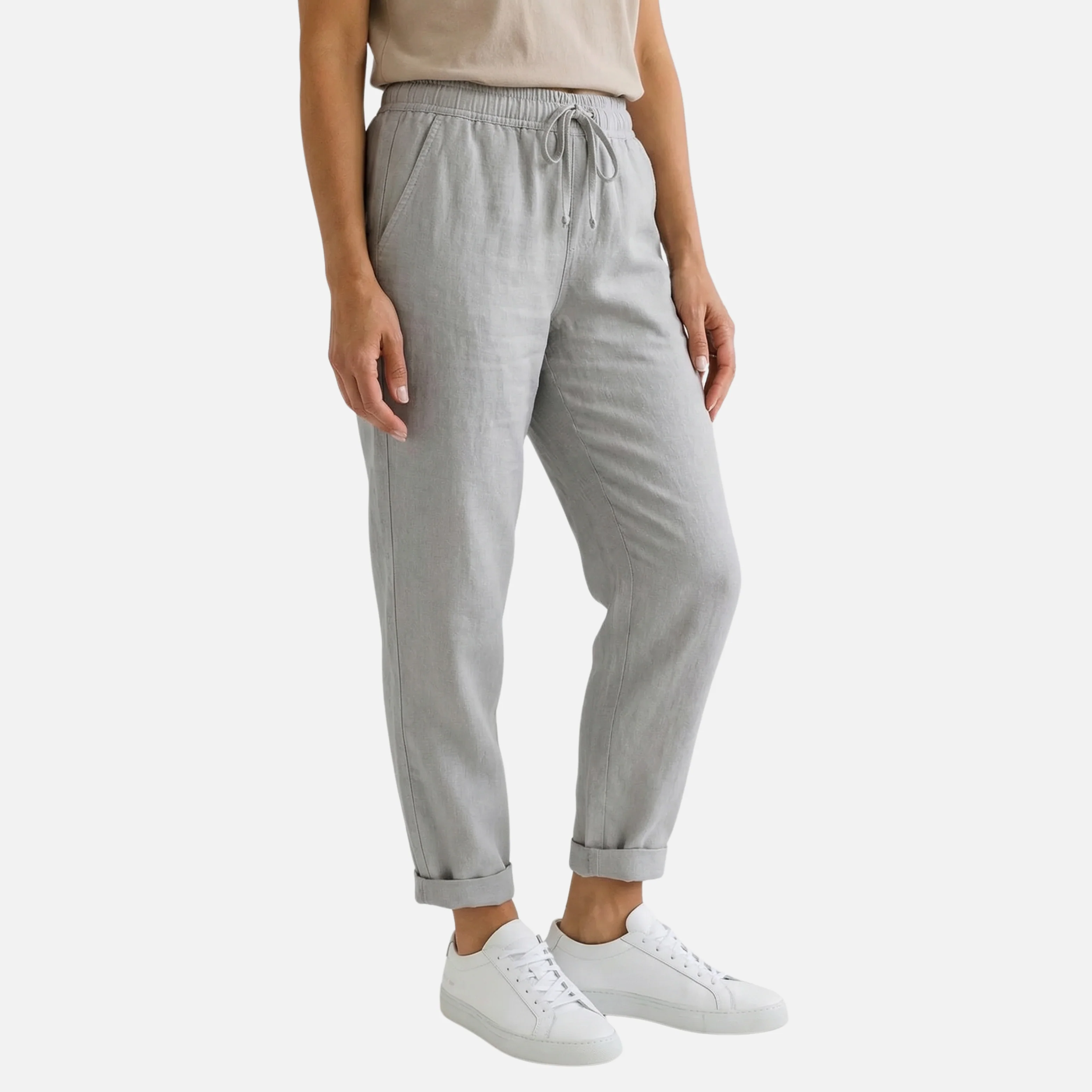 Helga | Damen Leichte Sommer Leinenhose Stretch Regular Fit – Leinen Hose Damen - Image 3