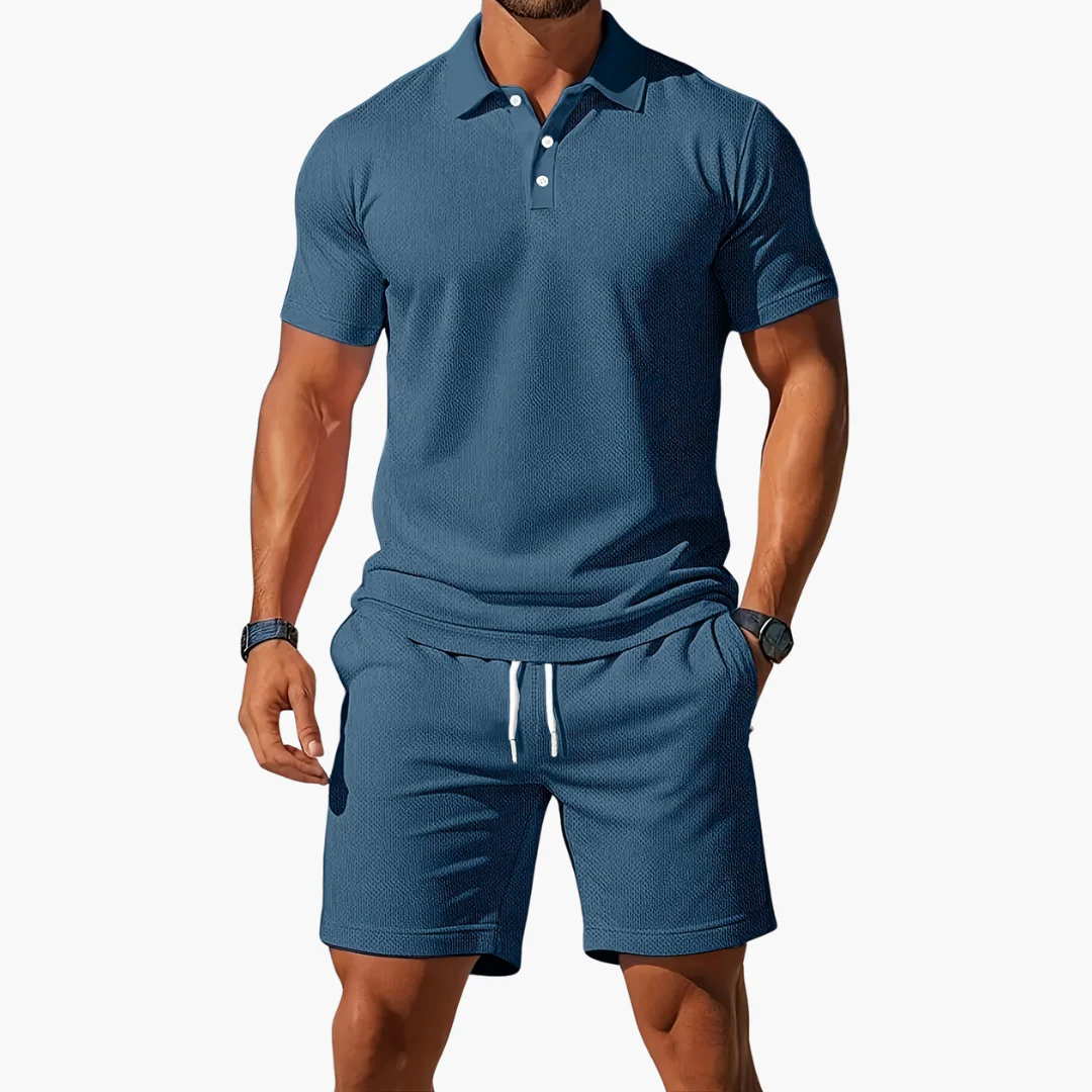 Leichtes Sommer Polo Set Herren - Kurzarmshirt & passende Shorts - Image 3