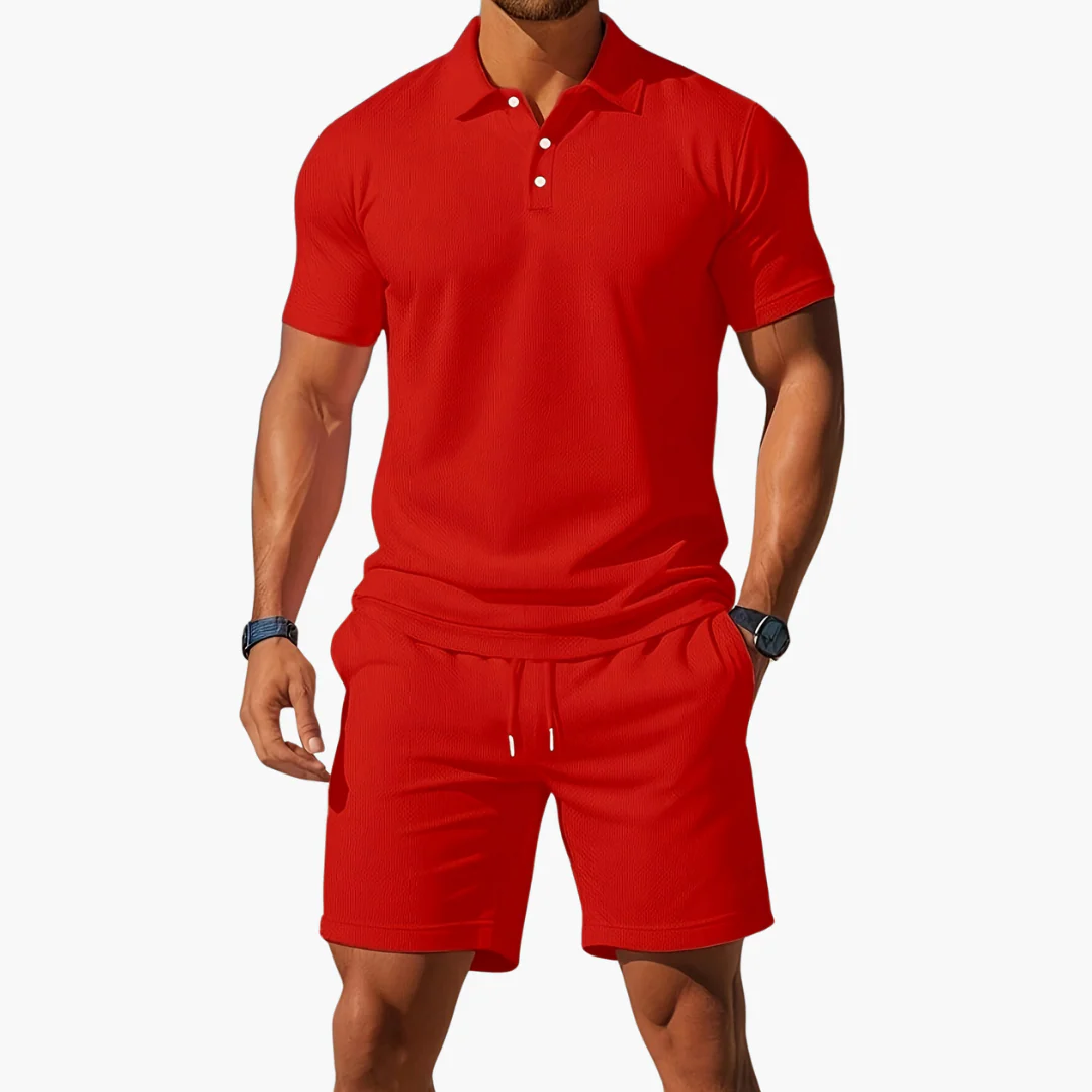 Leichtes Sommer Polo Set Herren - Kurzarmshirt & passende Shorts - Image 4