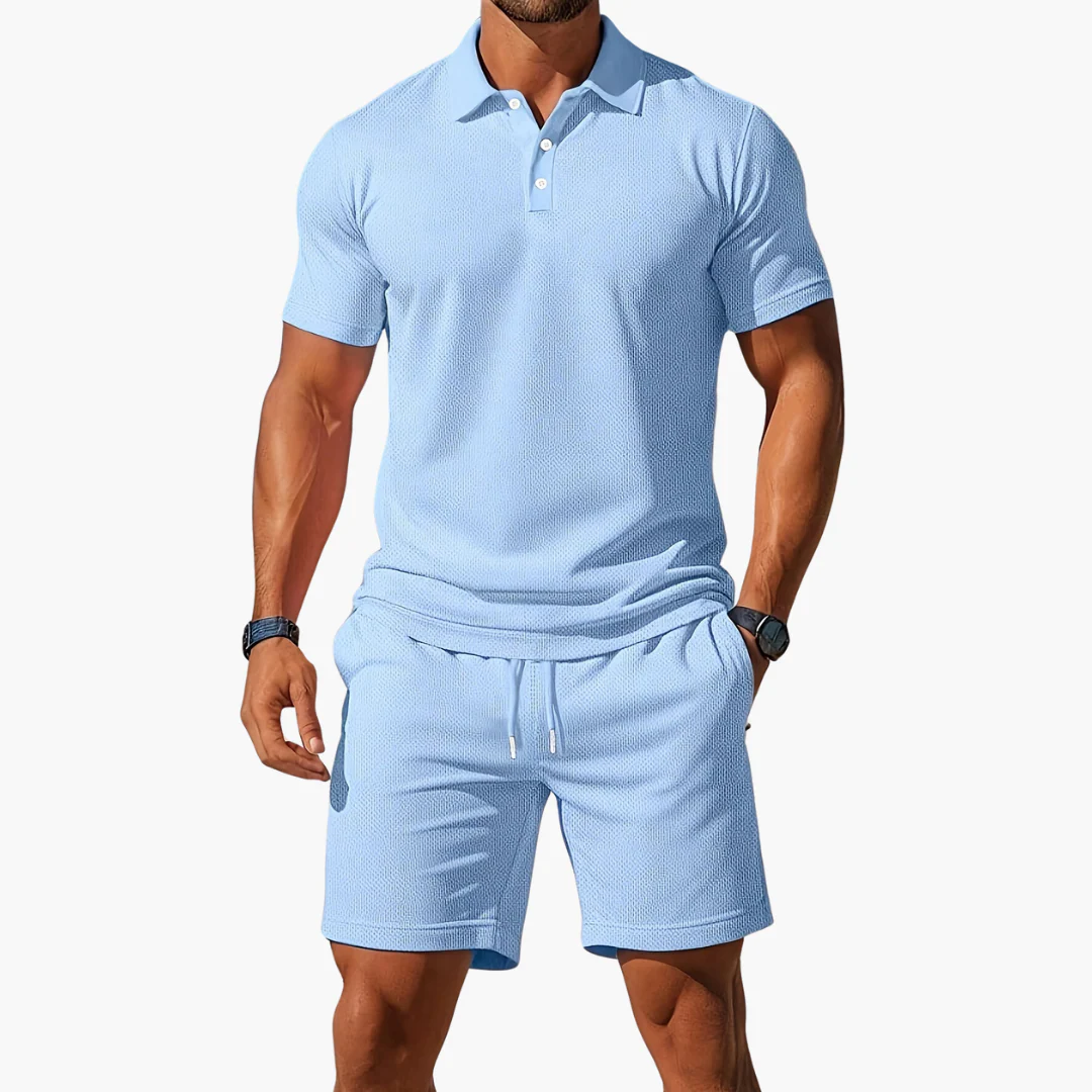 Leichtes Sommer Polo Set Herren - Kurzarmshirt & passende Shorts - Image 9
