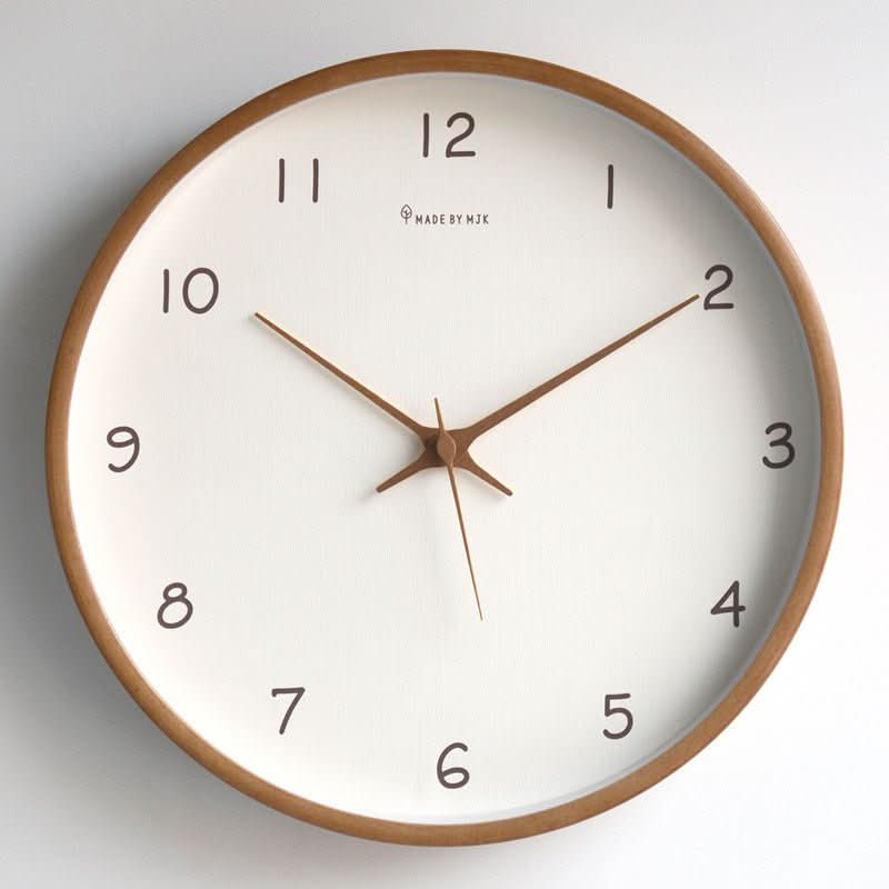 Leise analoge Wanduhr aus Massivholz - Image 9