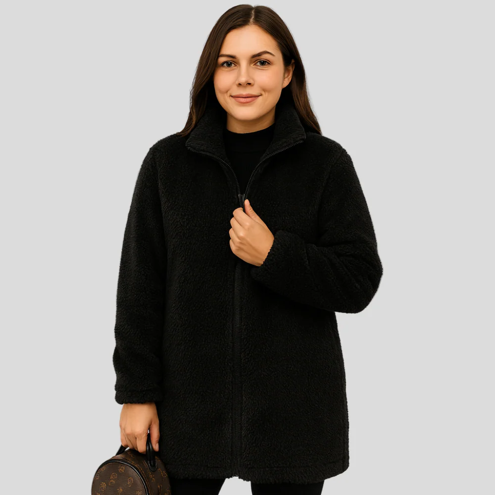 Lena | Damen Teddy-Fleece-Winterjacke mit Reißverschluss - Image 2