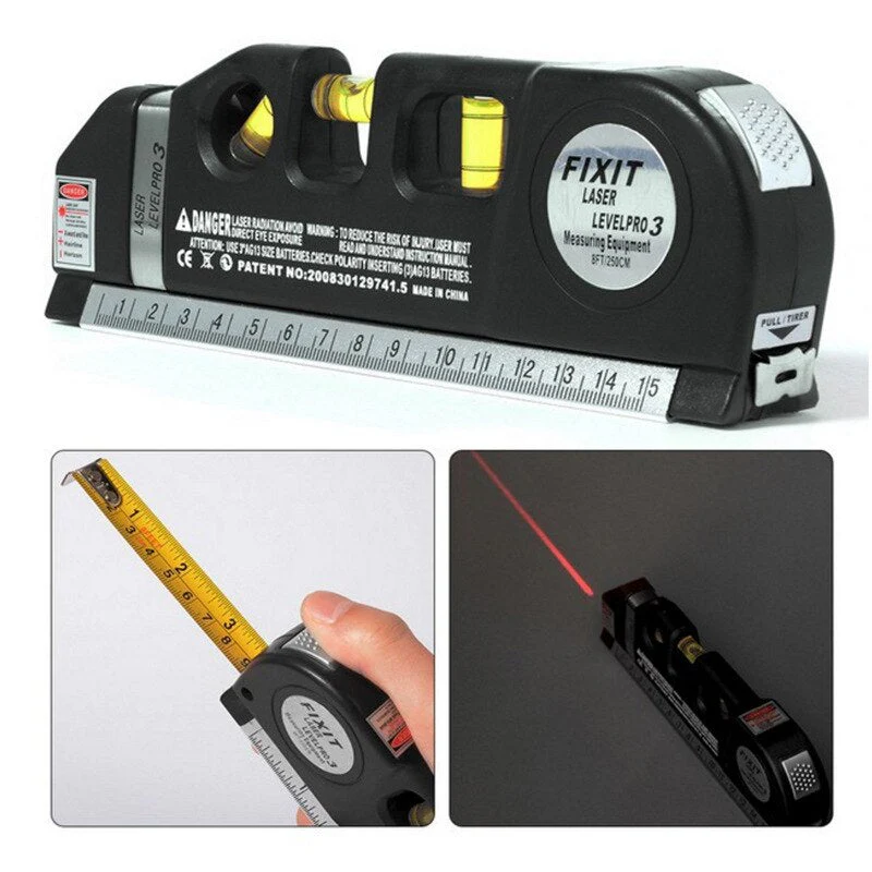 Leo MeasurePro 4-in-1-Werkzeug – Laserwasserwaage mit Lineal, Wasserwaage und Winkelmesser - Image 2