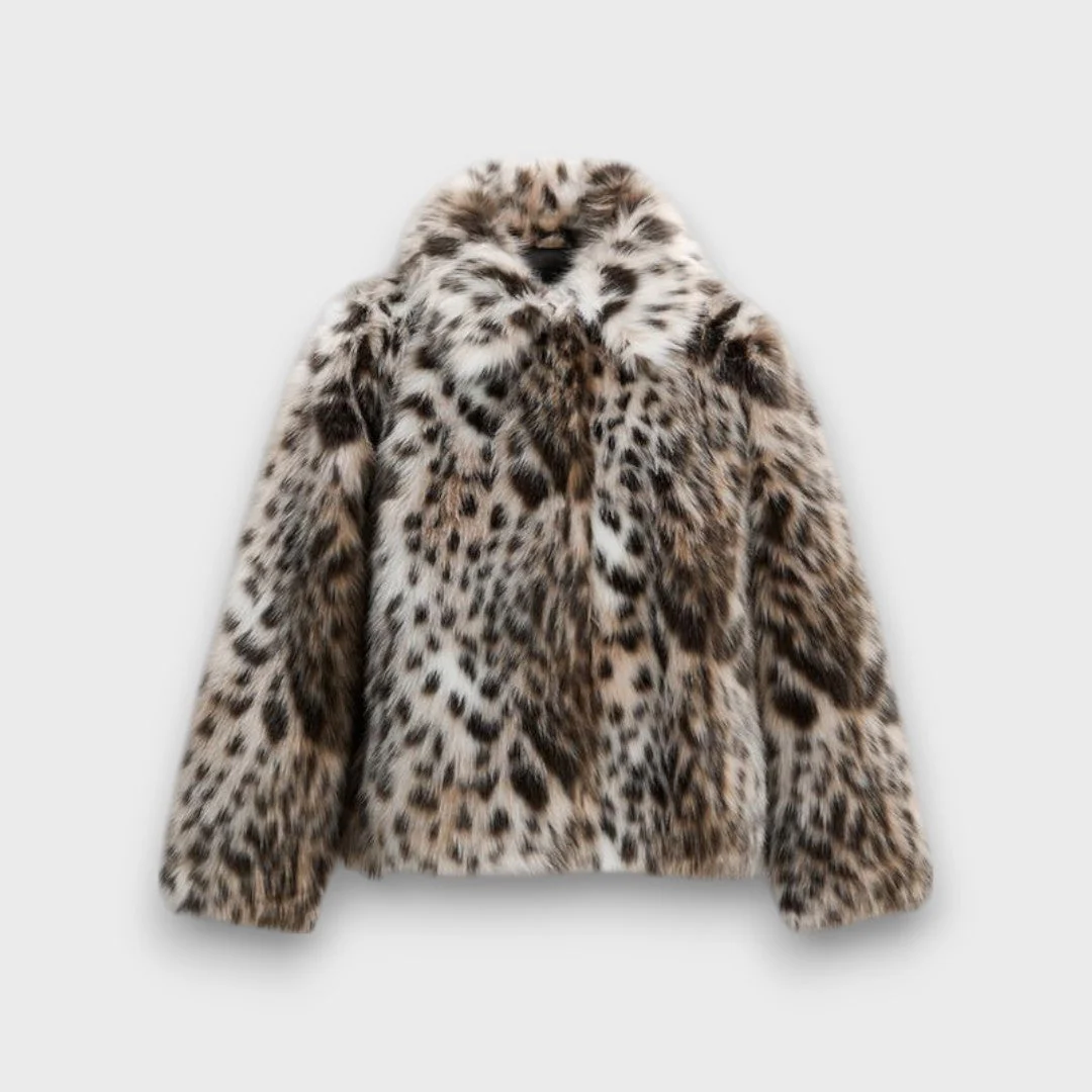 Leoline – Faux-Fur-Jacke im Animal-Design - Image 2