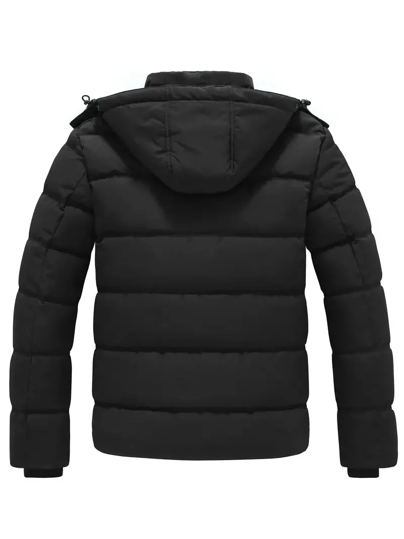 Leon | Warme Pufferjacke Schwarz für Herren Winter - Image 2