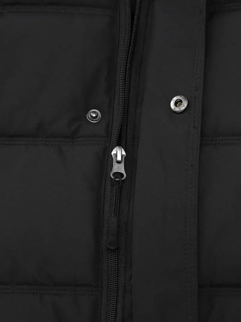 Leon | Warme Pufferjacke Schwarz für Herren Winter - Image 3