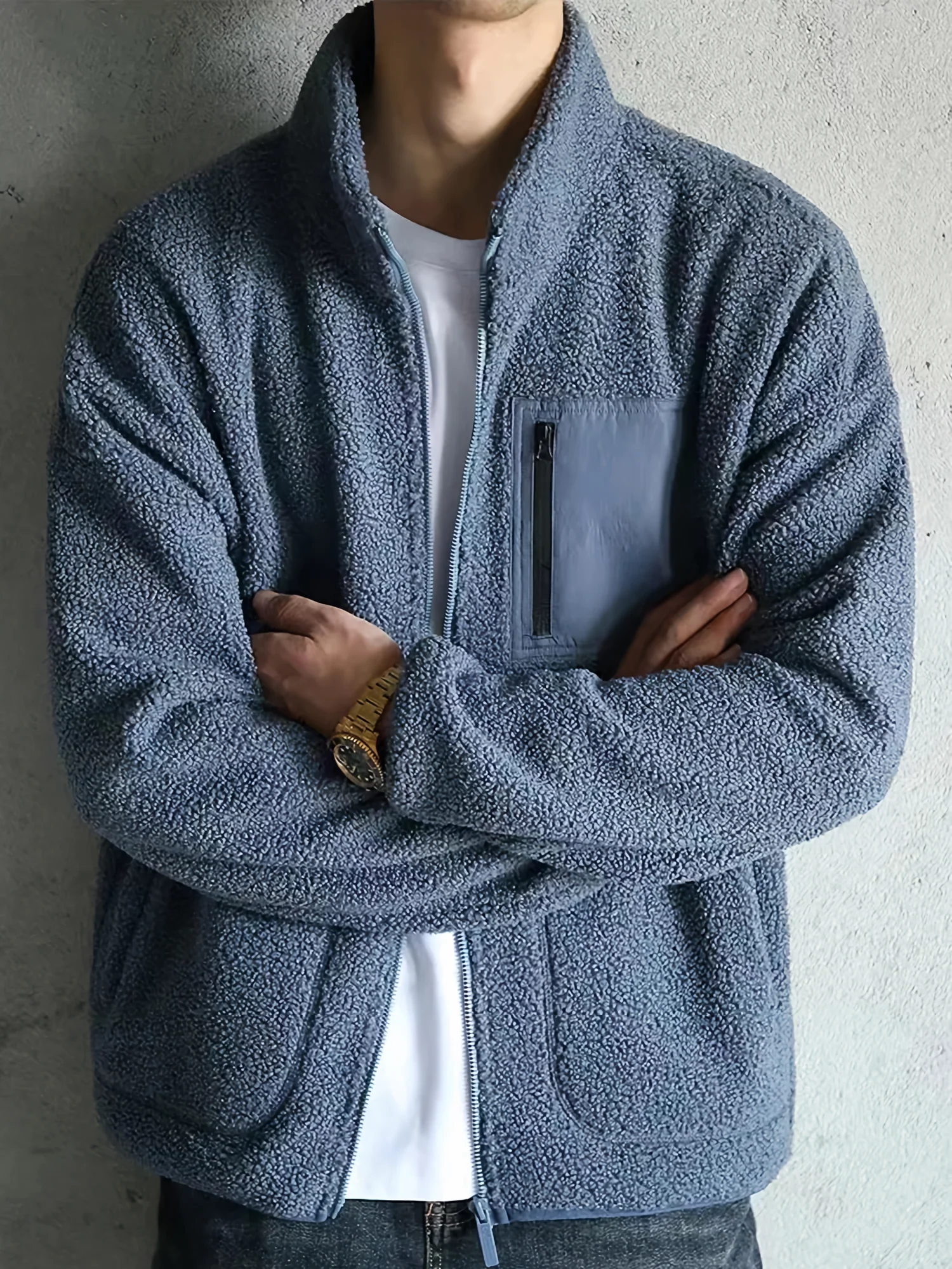 Leone | Warm Fleecejacke für Herren Mit Reißverschluss - Image 4