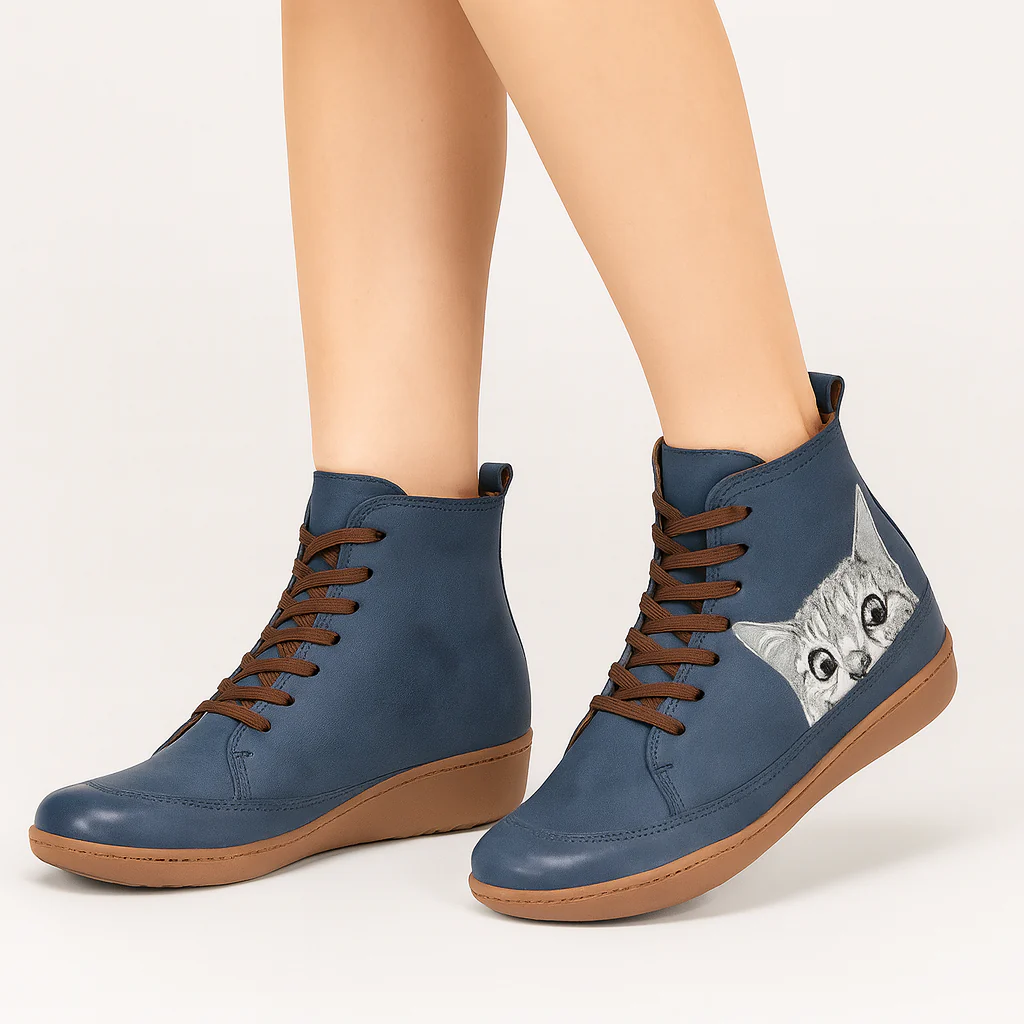 Leonore | Winterstiefel mit Katzenmuster - Image 3