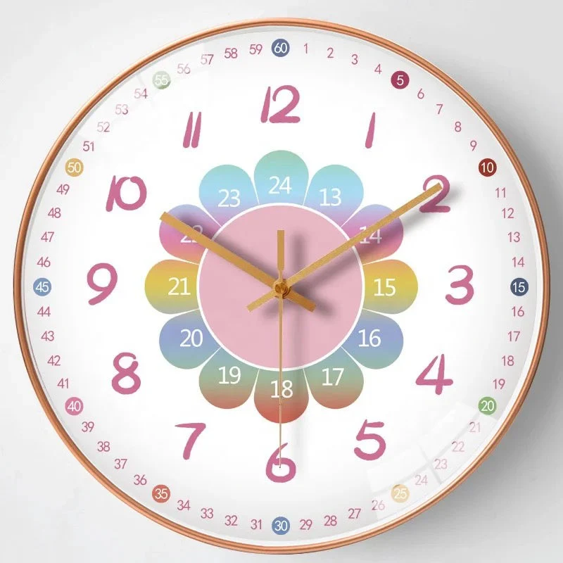 Lernwanduhr für Kinder – Farbenfrohes, umweltfreundliches Design, 20 cm, einfach aufzuhängen - Image 2