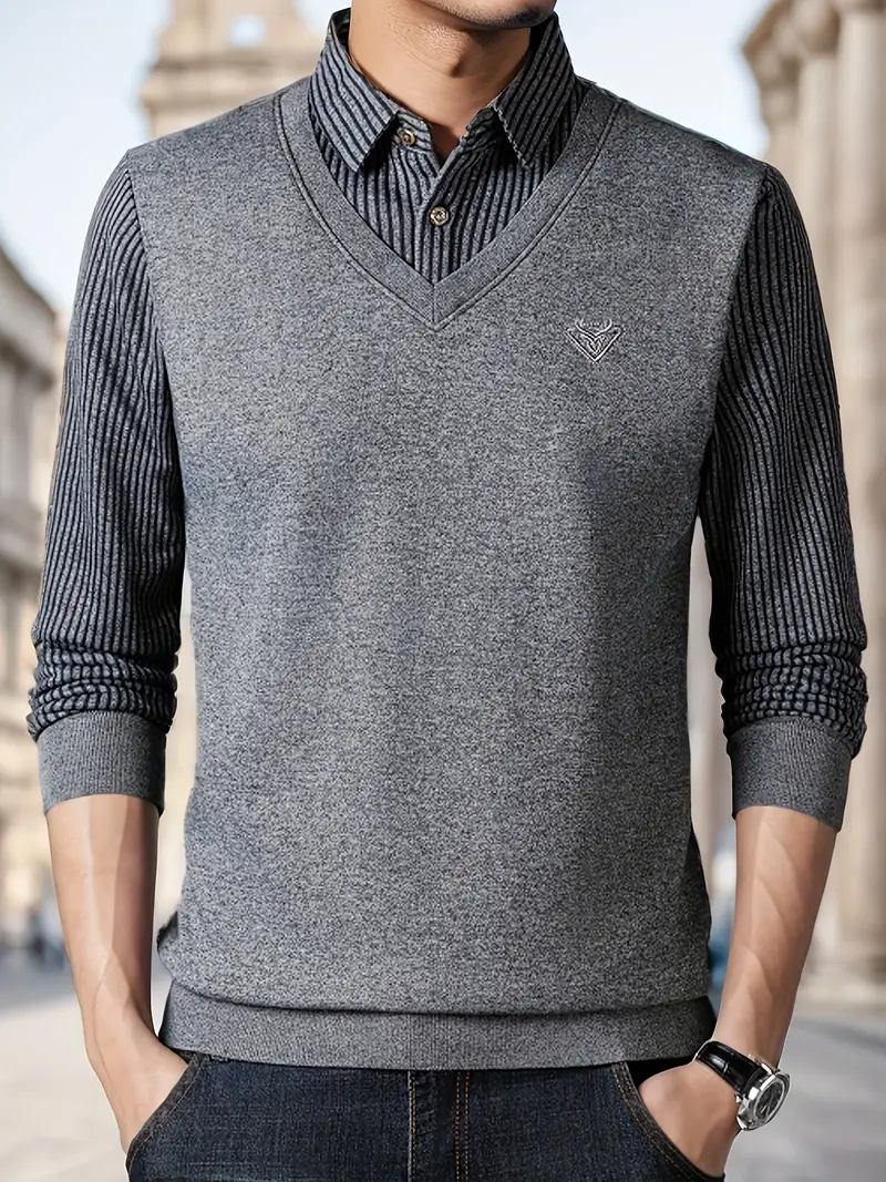 Leroy – Lässiger Langarm Strickpullover - Image 17