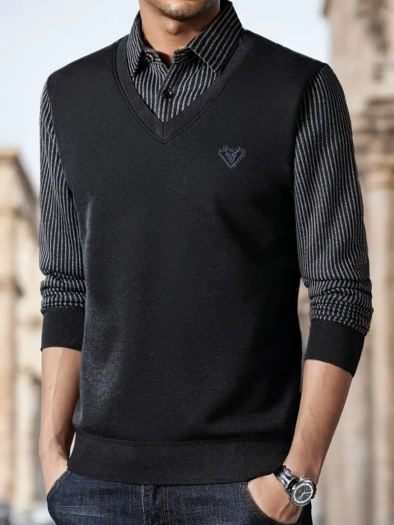 Leroy – Lässiger Langarm Strickpullover - Image 2