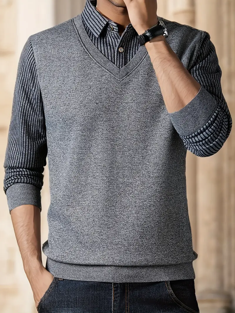 Leroy – Lässiger Langarm Strickpullover - Image 8