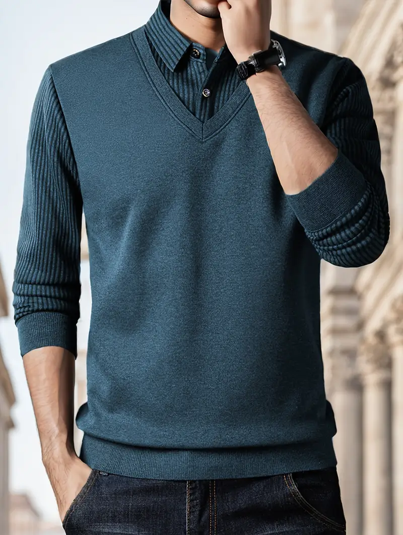 Leroy – Lässiger Langarm Strickpullover - Image 9