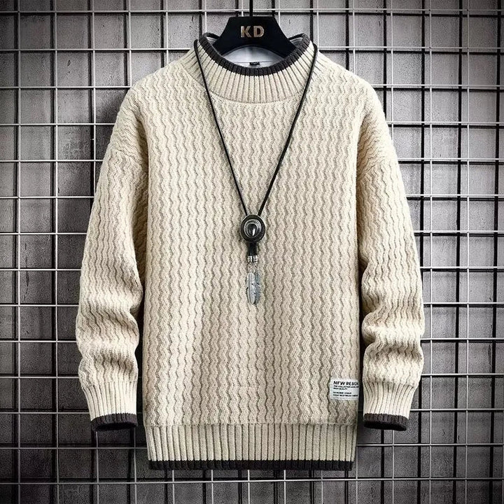 Levi | Farbblockierter Kabelstrick-Turtleneck - Image 3
