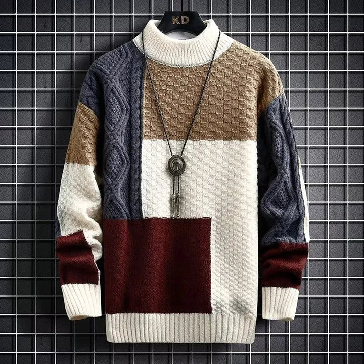 Levi | Farbblockierter Kabelstrick-Turtleneck - Image 5