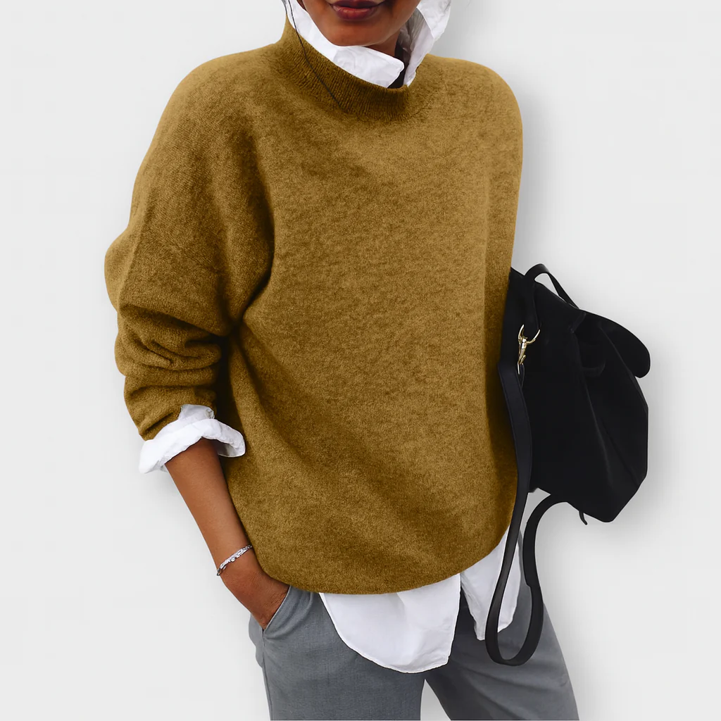 Lianne™ | Klassischer Senfgelber Strickpullover – Mühelose Eleganz