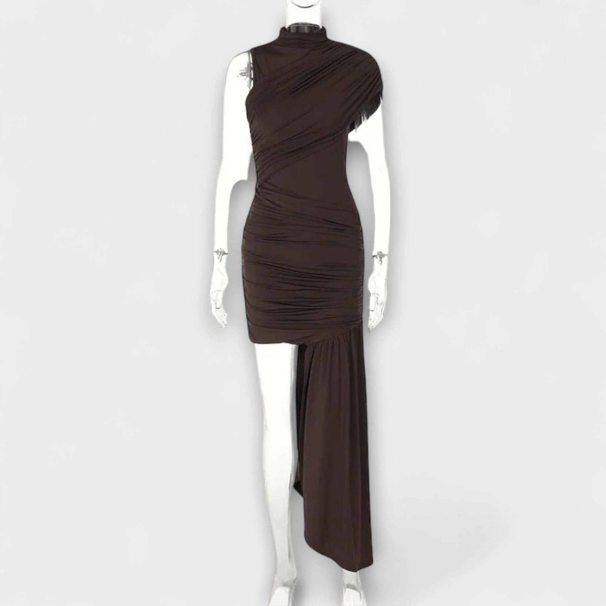Liliane – Schmal geschnittenes Plisseekleid mit Rundhalsausschnitt - Image 5