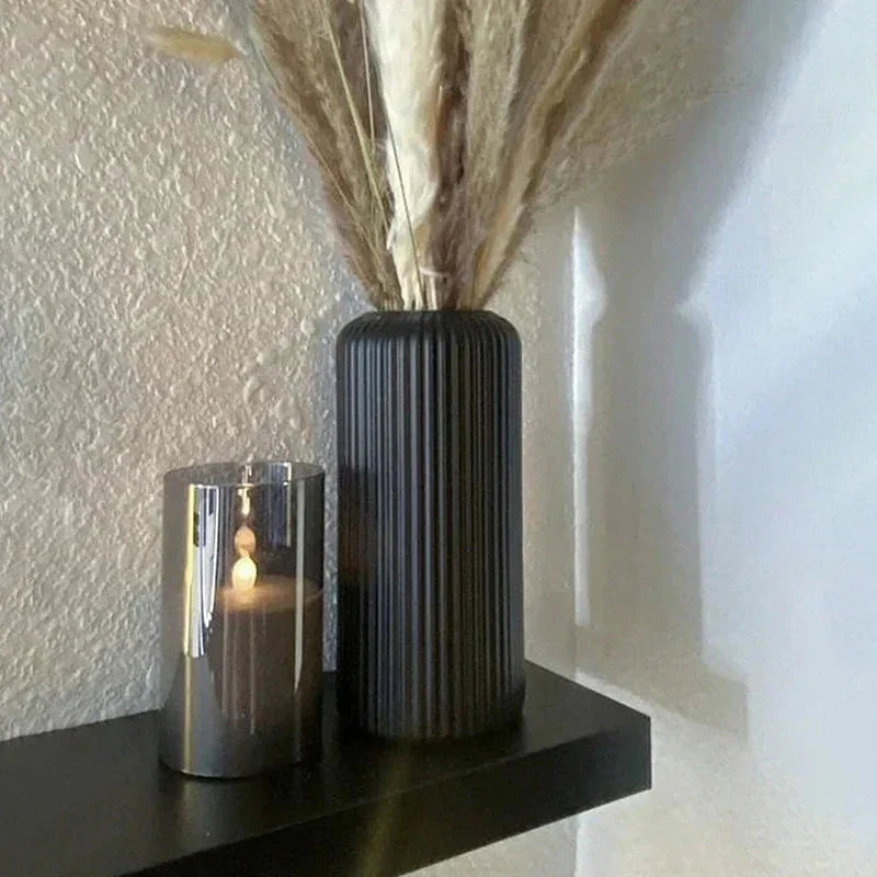 LineaForm Moderne Keramikvase – Künstlerische Streifen Dekoration - Image 6