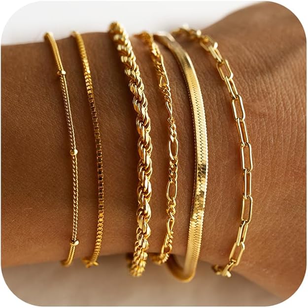 Linn - Goldene Armreif-Kollektion