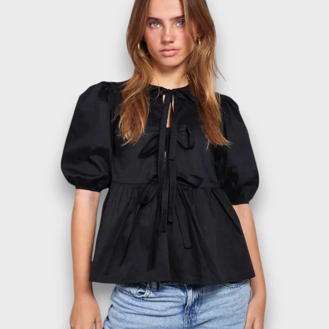 Liora – Romantische Bluse mit Schleifendetail - Image 2