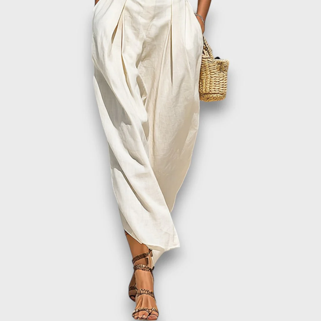 Liorna – Maxikleid aus reiner Baumwolle mit Kragen - Image 2
