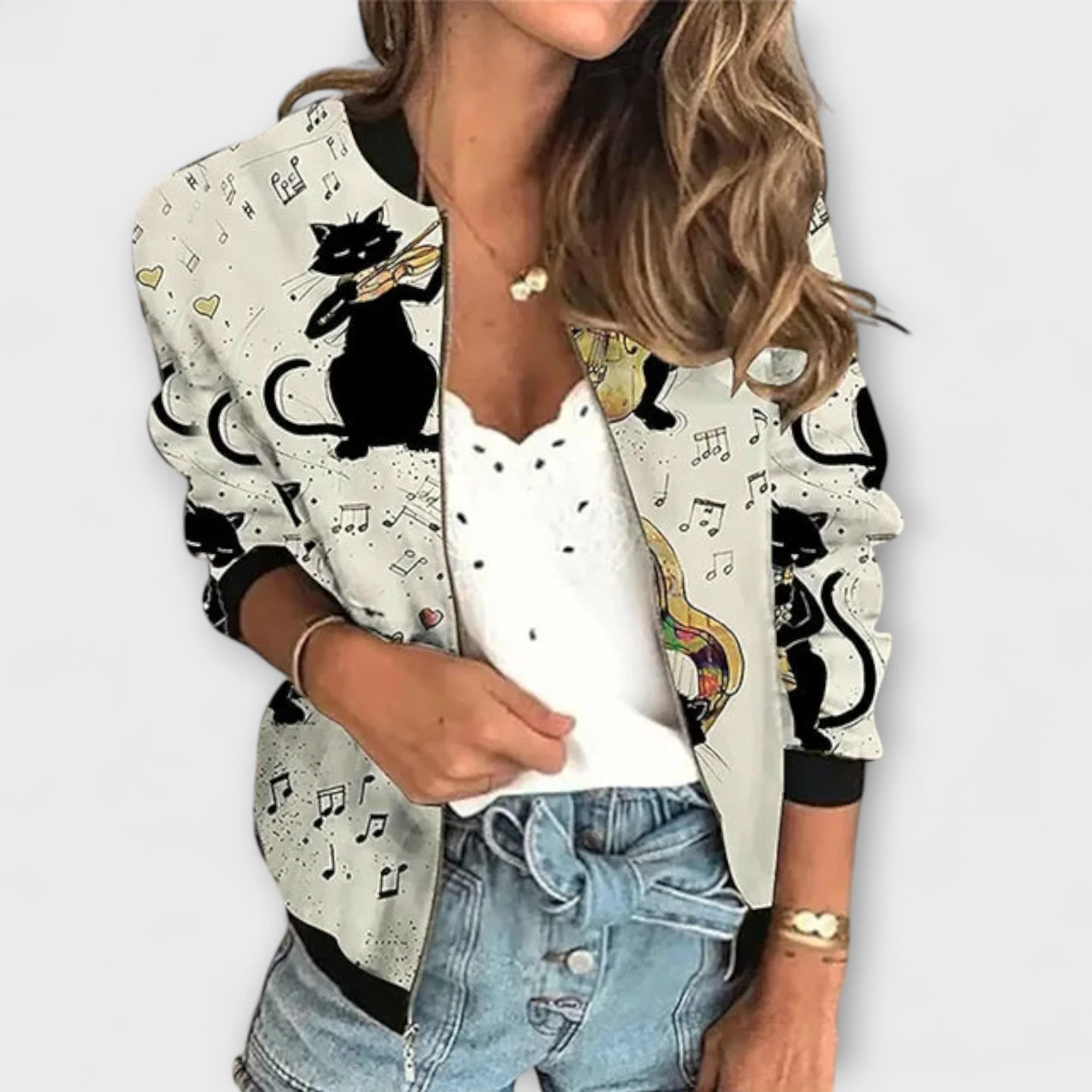 Liorra – Bedruckte Jacke mit Reißverschluss - Image 4